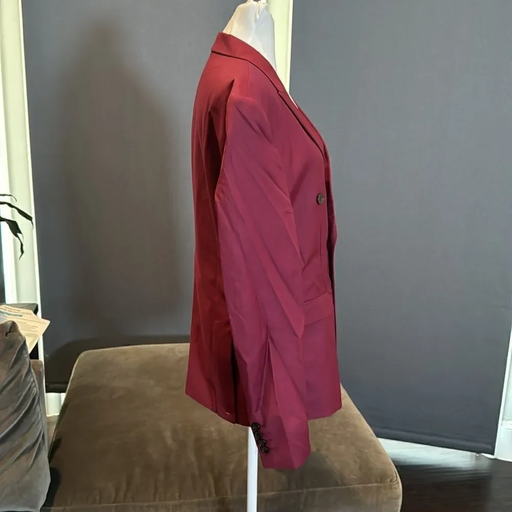 Men’s Slim Fit Double Breasted 2Piece Suit Notched Lapels Jacket 36 Pants 32 NWT